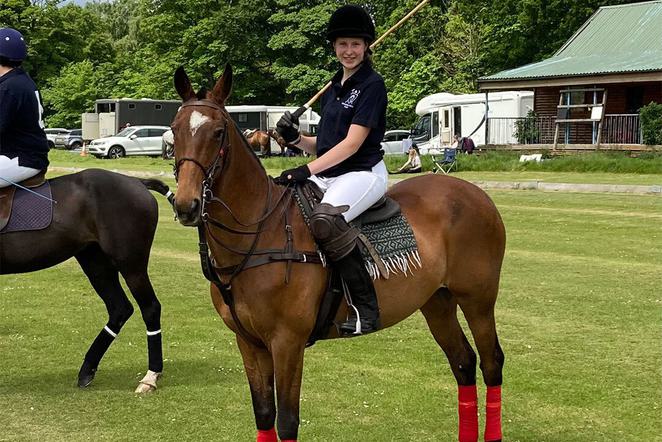 Edinburgh Polo Club, with Celia from Queen Margaret's School